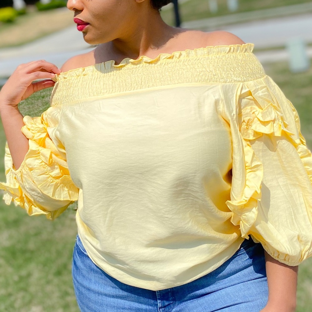 Poplin Ruffle Top - Picture 3 of 8
